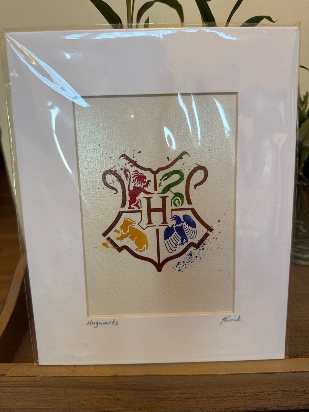 Hogwarts Crest Art Print - Multicolor Watercolor Emblem